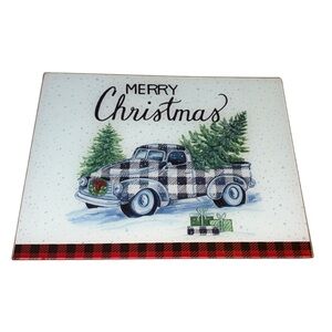 Christmas Cutting Board – Vintage Truck Holiday Decor – 15x12